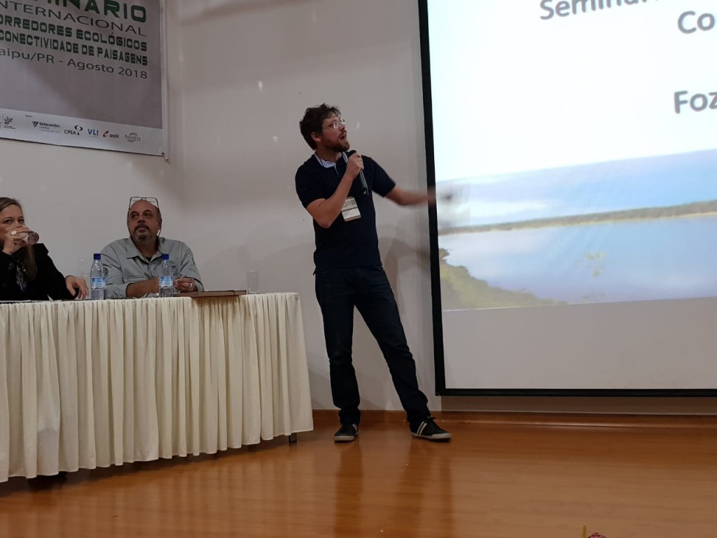 Apresentação Marcelo Limont durante o Seminário Internacional Corredores Ecológicos e Conectividade de Paisagem