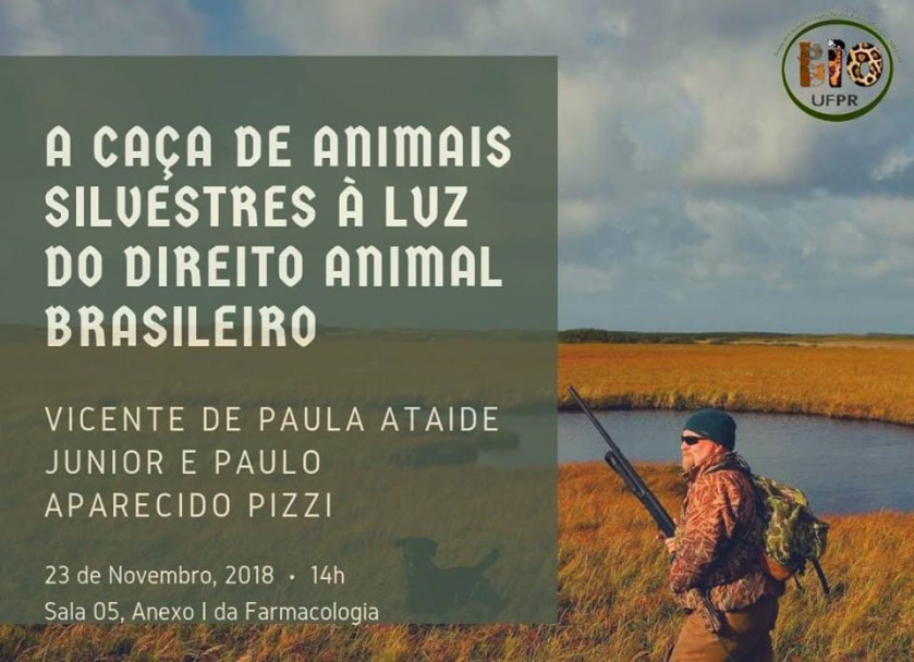Folder Palestra "A caça de animais silvestres à luz do direito animal brasileiro"