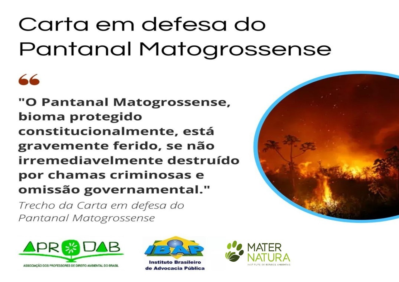 Carta aberta em defesa do Pantanal Matogrossense.