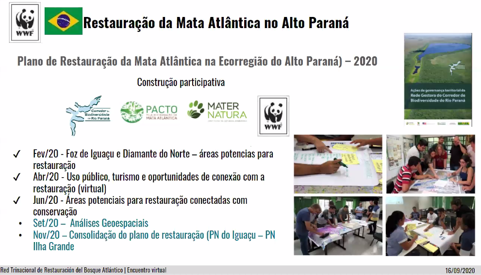 Apresentação de Daniel Venturi - Analista de Conservação e Restauração do WWF-Brasil, durante Encontro Trinacional.