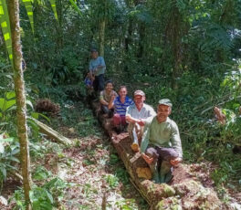 Figura 2 - Fase de campo com o pessoal do Quilombo Rio Verde, municípo de Guaraqueçaba